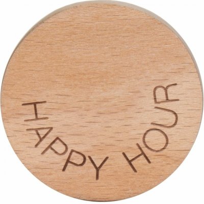 räder Dřevěná zátka na víno Happy Hour, hnědá barva, přírodní barva, dřevo – Hledejceny.cz
