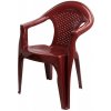 Zahradní židle a křeslo Mega Plast, plastová židle Gardenia 81 x 57 x 58 cm. bordó