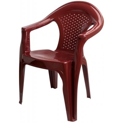 Mega Plast, plastová židle Gardenia 81 x 57 x 58 cm. bordó – Zboží Mobilmania