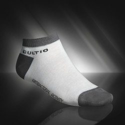 Gultio kotníkové komfortní ponožky s aktivním stříbrem Šedobílé