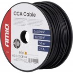 Amio Jednožilový černý 1x1.5 mm² 7.5A 12/230V 50 m – Zboží Mobilmania