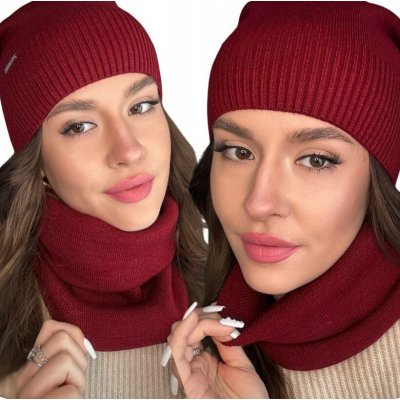 Fashionweek Dámská sada čepice + nákrčník S2917 Vínově – Hledejceny.cz