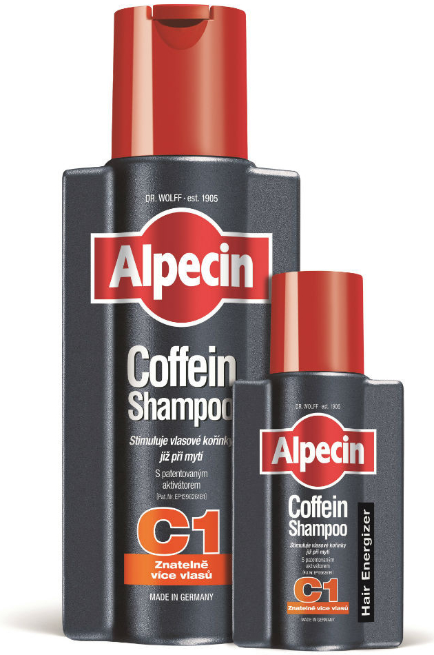 Alpecin Kofeinový šampon C1 + Alpecin kofeinový šampon C1 75 ml 250 ml  dárková sada od 206 Kč - Heureka.cz