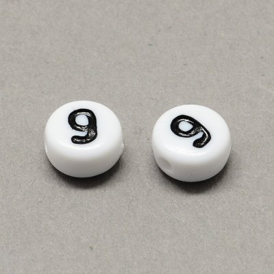 Akrylové korálky s čísly - bílé lentilky - 10 ks Čísla: 9 – Hledejceny.cz