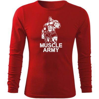 Dragova Fit-T tričko s dlouhým rukávem muscle man červená