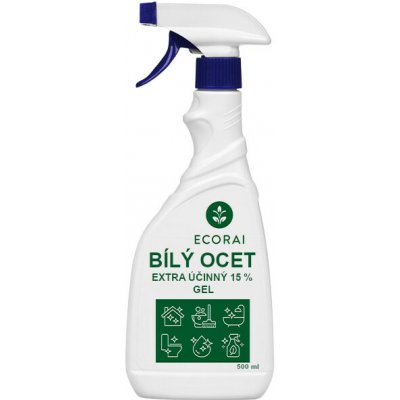 Ecorai Ocet bílý 15 % extra účinný gel rozprašovač 500 ml – Zboží Dáma