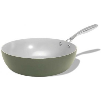 Elmich Nepřilnavá keramická Wok pánev Vital 26 cm olivově zelená – Hledejceny.cz