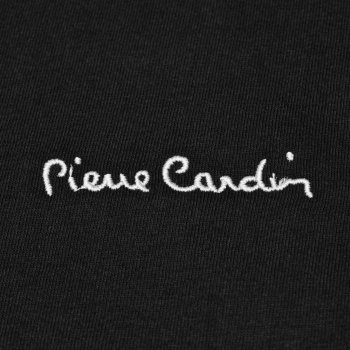 Pierre Cardin Plain T Shirt Mens Black