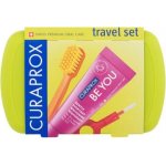 Curaprox Travel set zelený 2 ks zubních kartáčků + zubní pasta 10 ml dárková sada – Sleviste.cz