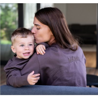 Moniel dámská mikina s vlastním nápisem Basic Chocolate – Zboží Dáma