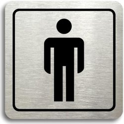 Accept Piktogram "WC muži" (80 × 80 mm) (stříbrná tabulka - černý tisk)