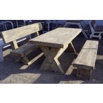 Profiba Betonové posezení Lomnice 200 cm imitace dřeva – Zboží Dáma