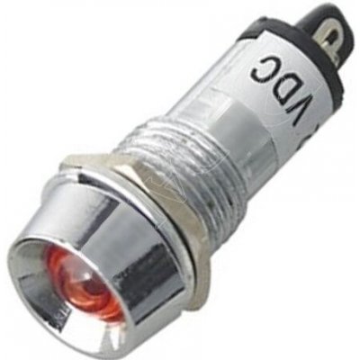 Kontrolka 12V LED Červená do otvoru 12mm – Zbozi.Blesk.cz