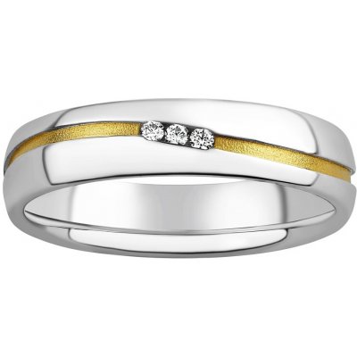 SILVEGO Snubní stříbrný prsten Sunny pozlacený žlutým zlatem s Brilliance Zirconia SHG8709RWGP – Zbozi.Blesk.cz