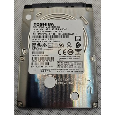 Toshiba 500GB, 2,5", 5400rpm, SATAIII, MQ01ABF050 – Hledejceny.cz