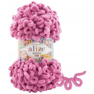 Alize Příze Puffy FINE 178 tmavší růžová – Hledejceny.cz