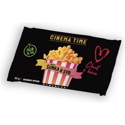 Cinema Time Mikrovlnný popcorn Premium šunka a sýr 90 g – Zboží Dáma