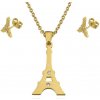 Impress Jewelry souprava šperků z chirurgické oceli Eiffelovka Zlatý YW521476Z