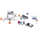 Dickie Letiště hrací set airport letadlo + 3 auta s doplňky kov v krabici – Zboží Dáma