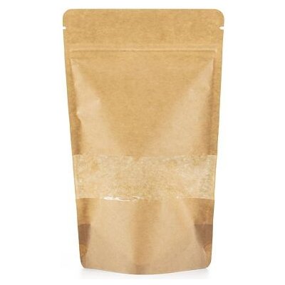 Doypack ZIP | kraft papír s okénkem | ECONOMY obsah 500ml (130 × 225 + 70mm) – Zboží Mobilmania