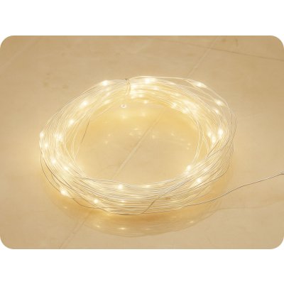 ACA Lighting LED dekorační řetěz 2m 20LED 2xAA teplá bílá bez funkcí stříbrná [X0120111] – Hledejceny.cz