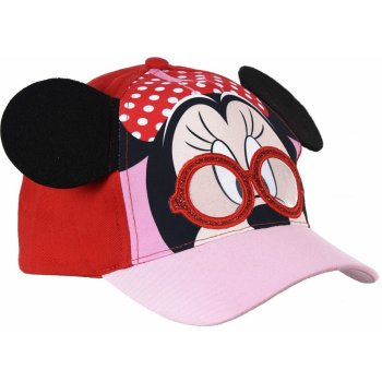 Disney Minnie mouse dívčí červeno/růžová kšiltovka 3d
