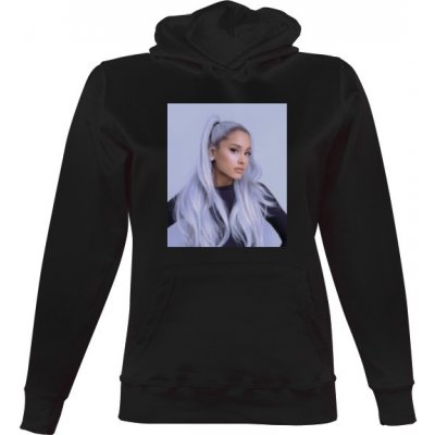 Mikina s kapucí s potiskem mikina Adriana Grande dámské černá – Zboží Dáma