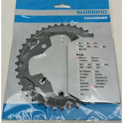 Shimano převodník SH Alivio FCM4000 40z 3x9s grey – Sleviste.cz