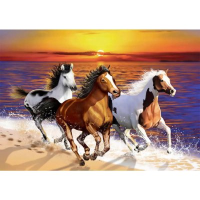 WOODEN CITY Dřevěné Divocí koně na pláži 2v1 4000 dílků – Zboží Mobilmania