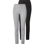 esmara Dámské legíny s BIO bavlnou 2 kusy černá/šedá – Zboží Dáma