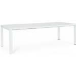 Bizzotto Kiplin 180/240 x 100 cm Bílý hliníkový rozkládací zahradní stůl – Zboží Dáma