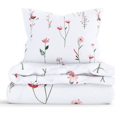 MKLuzkoviny.cz bavlna povlečení Renforcé Vlčí máky bílé 220x200 70x90 – Zboží Mobilmania