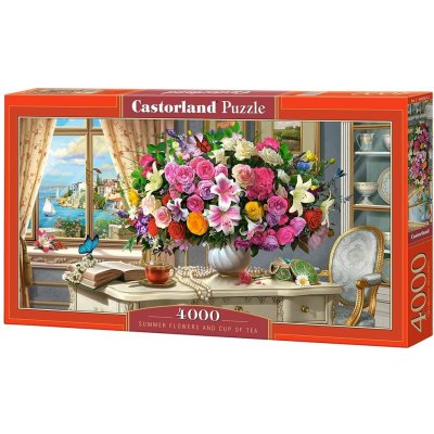 Castorland Letní kytice se šálkem čaje 4000 dílků – Zboží Mobilmania