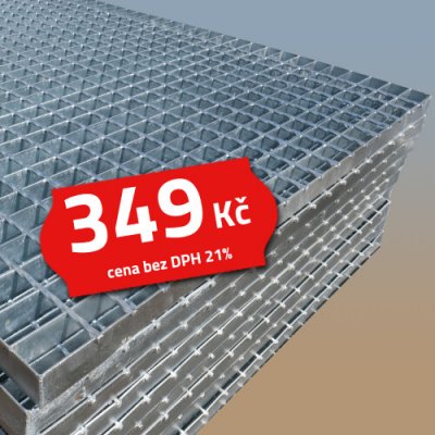 Ocelový zinkovaný rošt SP 30/2 34x38 mm - 300 x 1000 mm – Sleviste.cz