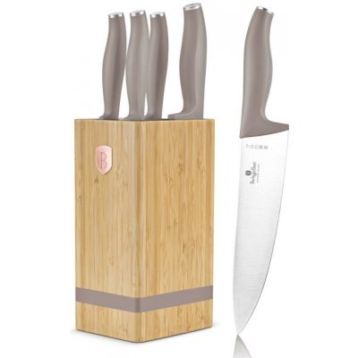 Berlingerhaus BH 2756 se stojanem Bamboo Taupe Collection 6 ks – Zboží Dáma