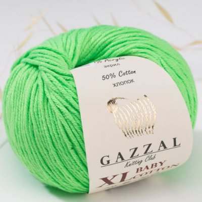 Příze Baby Cotton XL Gazzal 3427 neon zelená Výrobce – Hledejceny.cz