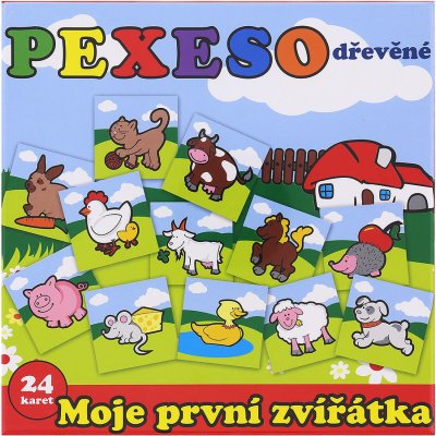 Teddies Pexeso dřevěné Moje první zvířátka – Sleviste.cz