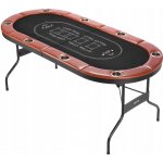 VEVOR Skládací pokerový stůl pro 8 hráčů s 8 držáky na nápoje, oválný – Sleviste.cz