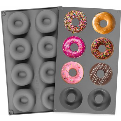 Kitchen&home F49271 Silikónová forma na donuty šišky 30x17cm sivá – Hledejceny.cz