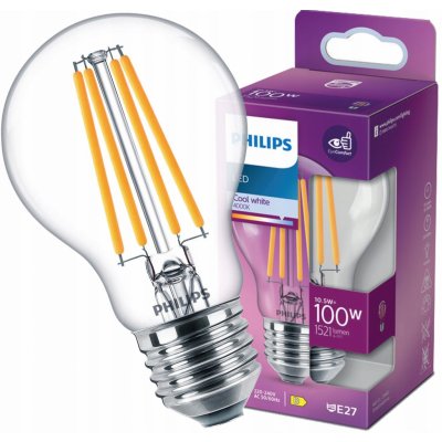 Philips 8718699762070 LED žárovka 1x10,5W E27 1521lm 4000K studená bílá, čirá, EyeComfort – Zboží Živě