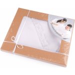 Prima-obchod Svatební bryndák saténový, lemovaný krajkou - k dotvoření, barva 2 bílá – Zboží Dáma