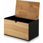 Chlebník s prkénkem Konighoffer černý dřevěný – Zboží Mobilmania