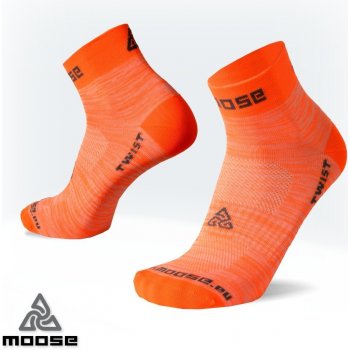 Moose TWIST barevné funkční ponožky oranžová