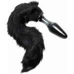 Tailz Midnight Fox Glass Butt Plug with Tail Black – Zboží Dáma