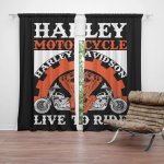 Sablio Závěs Harley-Davidson Live to ride: 2ks 140x250cm – Hledejceny.cz