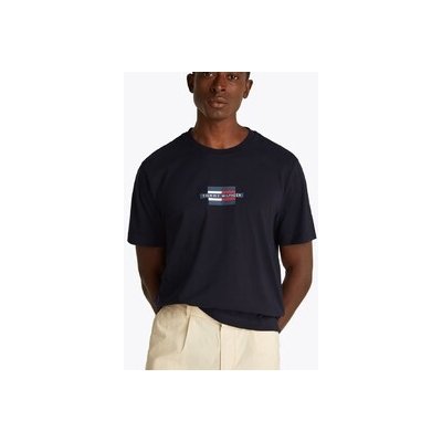 Tommy Hilfiger Flag Box Tee Modrá – Zboží Dáma Tommy Hilfiger Flag Box Tee Modrá – Zboží Dáma