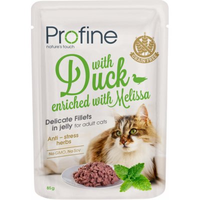 Profine Adult Cat pouch fillets in jelly with Duck 85 g od 10 Kč -  Heureka.cz