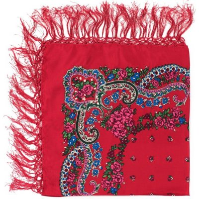 Art of Polo šál se vzorem a třásněmi červený – Zboží Mobilmania