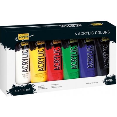 akrylové barvy Kreul Solo Goya sada 6 x 100 ml – Zbozi.Blesk.cz