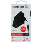 Swissten síťový adaptér smart ic 2x usb 3a power + datový kabel usb / lightning 1,2 m černý – Hledejceny.cz